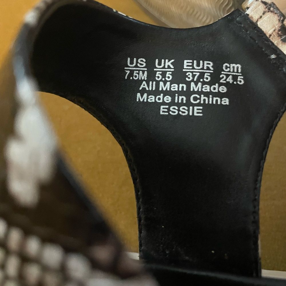 Franco Sarto Essie Python Sandals 7.5 - image 8